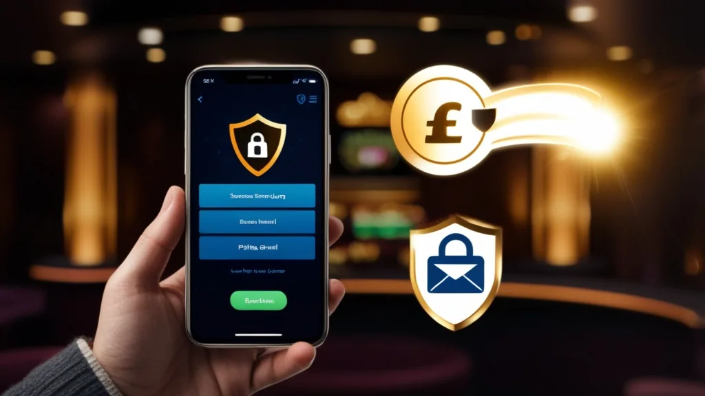 Sicheres Einloggen mit Schloss-Symbol und Phishing-Warnung