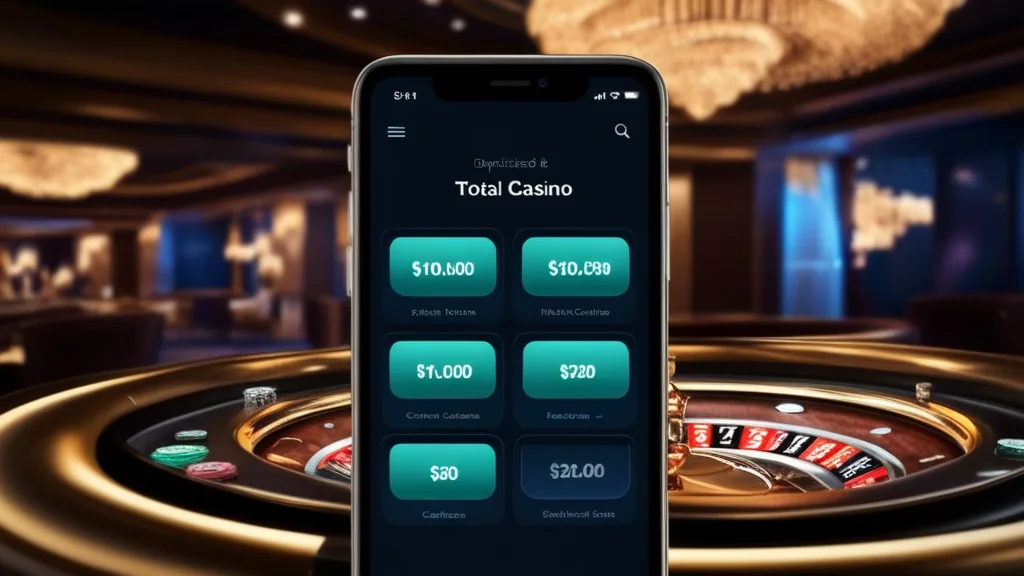 Casino-App auf Smartphone mit großen Buttons und klarer Touch-Bedienung